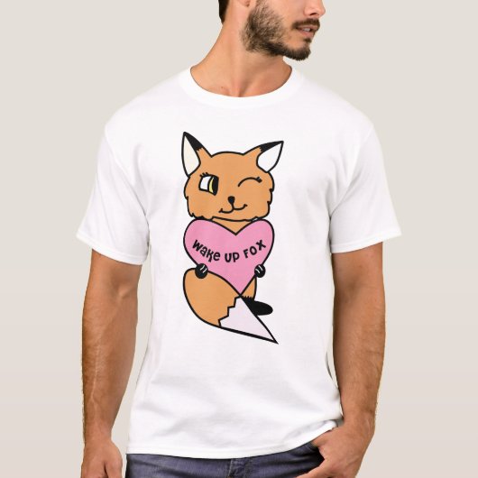 狐とハート Tシャツ (正面)