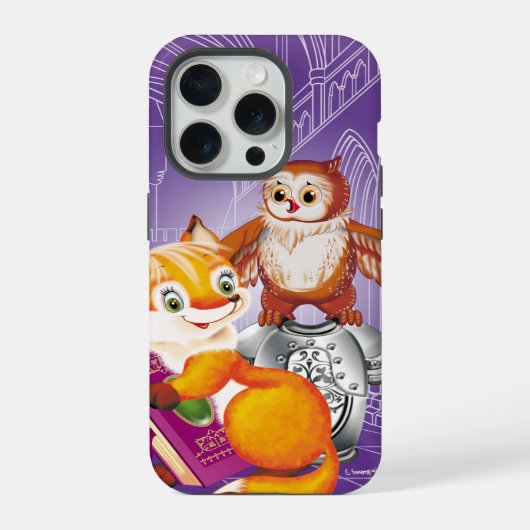 狐とフクロウ iPhoneケース (裏面)