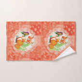 狐と蝶の模様 バスタオルセット (ハンドタオル)