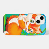 狐と蝶 iPhoneケース (裏面横)