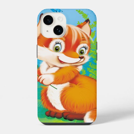 狐と蝶 iPhoneケース (裏面)