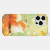 狐のかぼちゃの止まり木 iPhoneケース (裏面横)