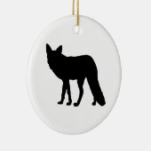 狐のシルエット セラミックオーナメント (右)