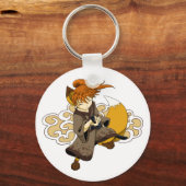 狐の侍 キーホルダー (正面)