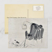 狐の修女　浮世絵 ポストカード (正面/裏面)