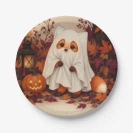 狐の幽霊コスチューム ハロウィンパーティープレート ペーパープレート