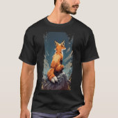 狐の後ろ姿デザイン Tシャツ (正面)
