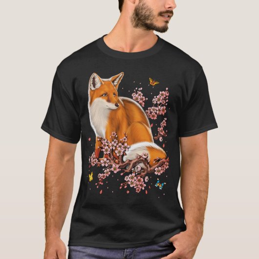 狐の桜 Tシャツ (正面)