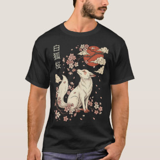 狐の桜 Tシャツ