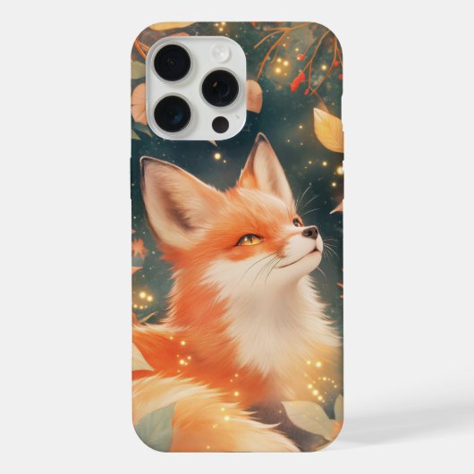 狐の秋の抱擁 iPhoneケース (裏面)