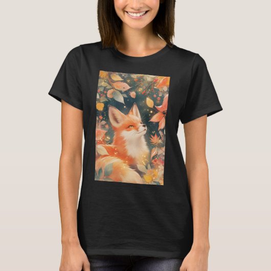 狐の秋の抱擁 Tシャツ (正面)
