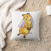 狐の花嫁とヴェール クッション (ブランケット)