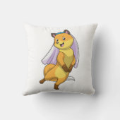 狐の花嫁とヴェール クッション (裏面)