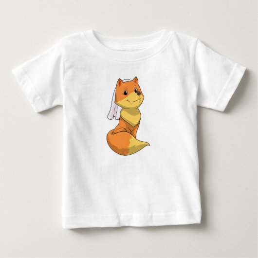 狐の花嫁とヴェール ベビーTシャツ (正面)