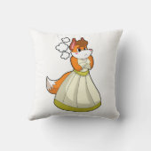 狐の花嫁のウェディングドレス.PNG クッション (裏面)