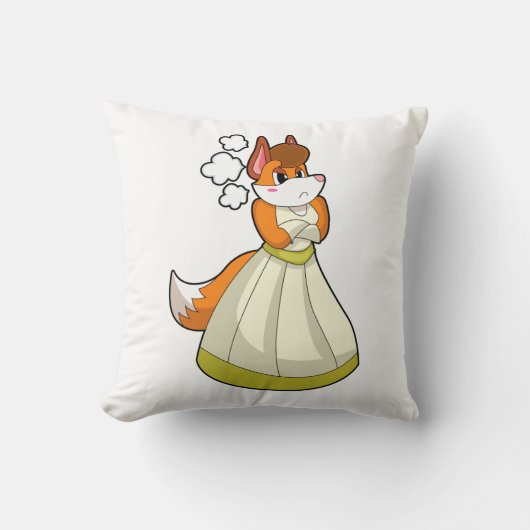 狐の花嫁のウェディングドレス.PNG クッション (正面)