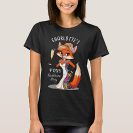 狐の花嫁候補 | フォクシーバチェロレッテパーティー ブラック Tシャツ