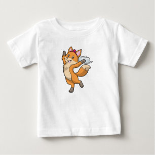 狐の花嫁 ヴェールとハート付き ベビーTシャツ