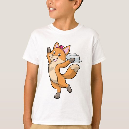 狐の花嫁　ヴェールとハート付き Tシャツ (正面)