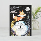 狐の誕生日　森のファンタジー 招待状 (スタンド正面)