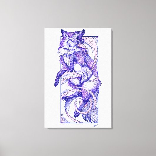 狐の通り キャンバスプリント (正面)