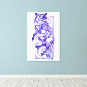 狐の通り キャンバスプリント (インサイチュ (ウッドフロア))