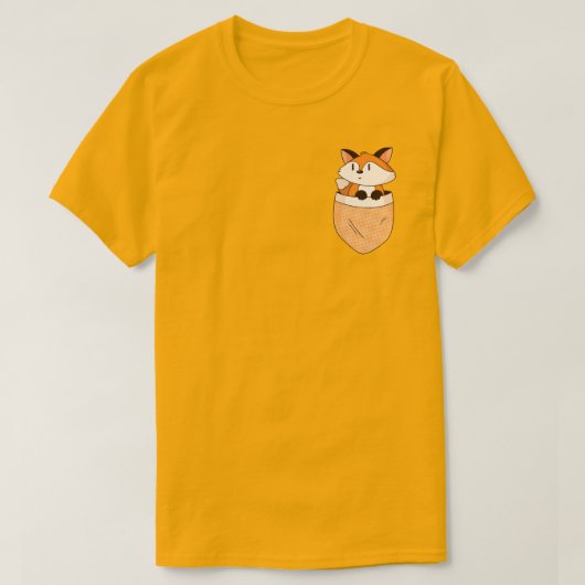 狐ポケットデザイン Tシャツ (デザイン正面)