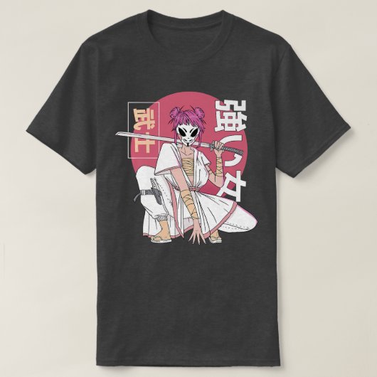 狐マス日本の付きアニメ戦士 Tシャツ (デザイン正面)