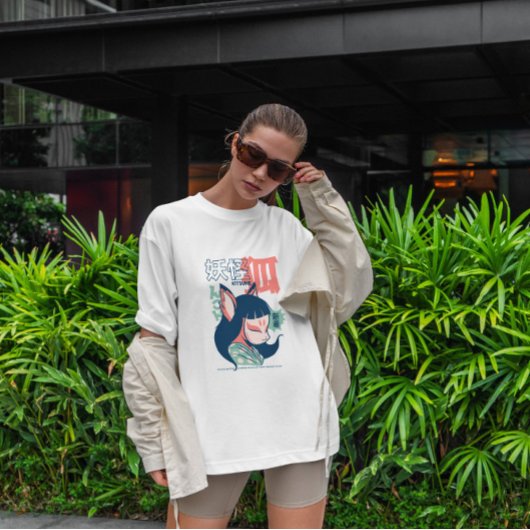 狐日本の妖怪 Tシャツ