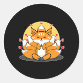 狐日本の根上稲荷キツネテンペル神社 ラウンドシール (正面)