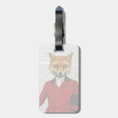 狐狩りをする人2のポートレート ラゲッジタグ (裏面縦)