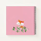 狐，小さなキツネの森，かわいい ノートブック (裏面)