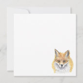 狐 - 水彩画 カード (裏面)