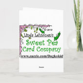 狙いを定め、目標を達成したハート サンキューカード (裏面)