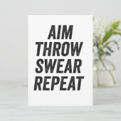 狙って投げて誓って繰り返す面白いコーンホールスポーツギフト 招待状 (スタンド正面)