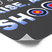 狙って撃て - 面白いアーチェリー名言ギャグ ポスター (角)