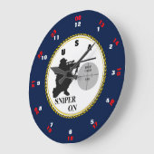 狙撃する ラージ壁時計 (傾斜)