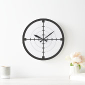 狙撃兵のファインダーターゲット記号の武器銃の軍隊 ラージ壁時計 (ホーム)