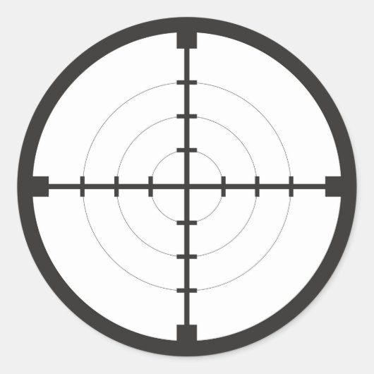 狙撃兵ファインダー標的シンボル兵器の軍隊 ラウンドシール (正面)