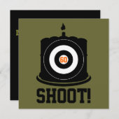 狙撃兵60誕生日-狩り招待状 招待状 (正面/裏面)