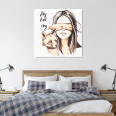 狡猾だが内気な キャンバスプリント (インサイチュ (寝室))