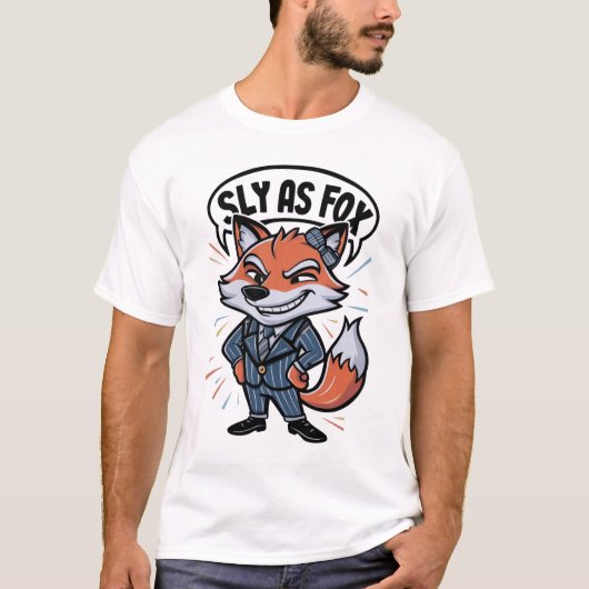 狡猾なキツネ Tシャツ (正面)