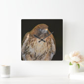 狡猾なタカ スクエア壁時計 (ホーム)