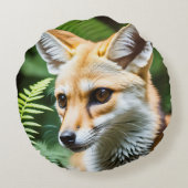 狡猾なフェネックキツネ ラウンドクッション (裏面)