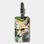 狡猾なフェネックキツネ ラゲッジタグ (正面縦)