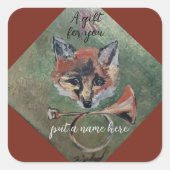 狡猾なミスター・キツネ スクエアシール (正面)