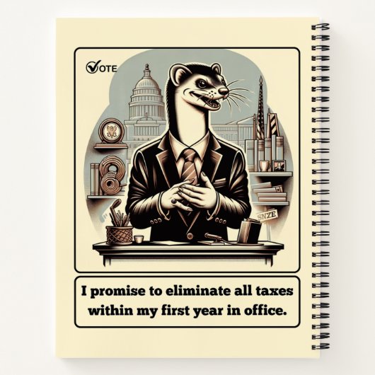 狡猾な取引:狡猾なワイゼル政治家 ノートブック (裏面)