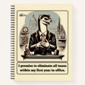 狡猾な取引：狡猾なワイゼル政治家 ノートブック (正面)