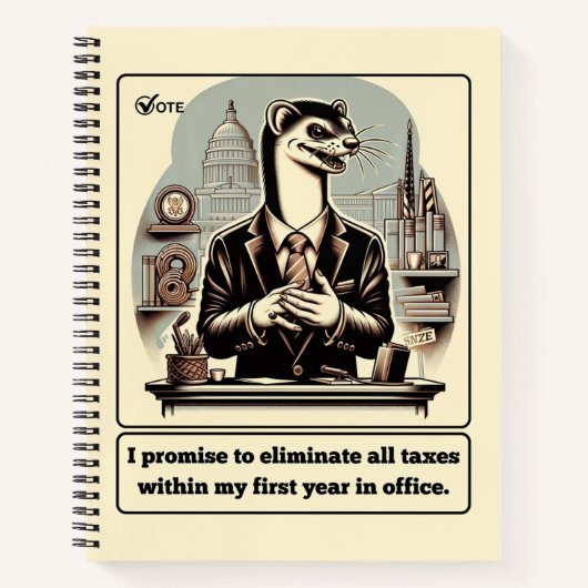 狡猾な取引:狡猾なワイゼル政治家 ノートブック (正面)