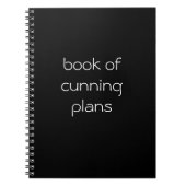 狡猾の本は|のおもしろいなスローガンを計画します ノートブック (正面)